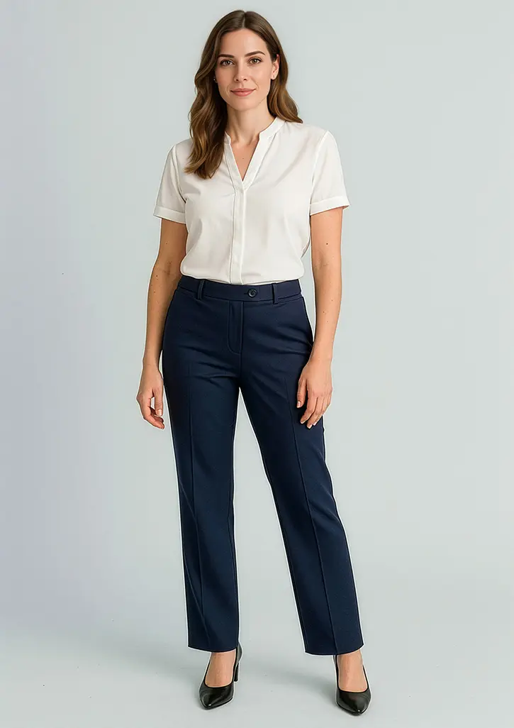 Biz Corporates Cool Stretch Womens Relaxed Pant in Navy