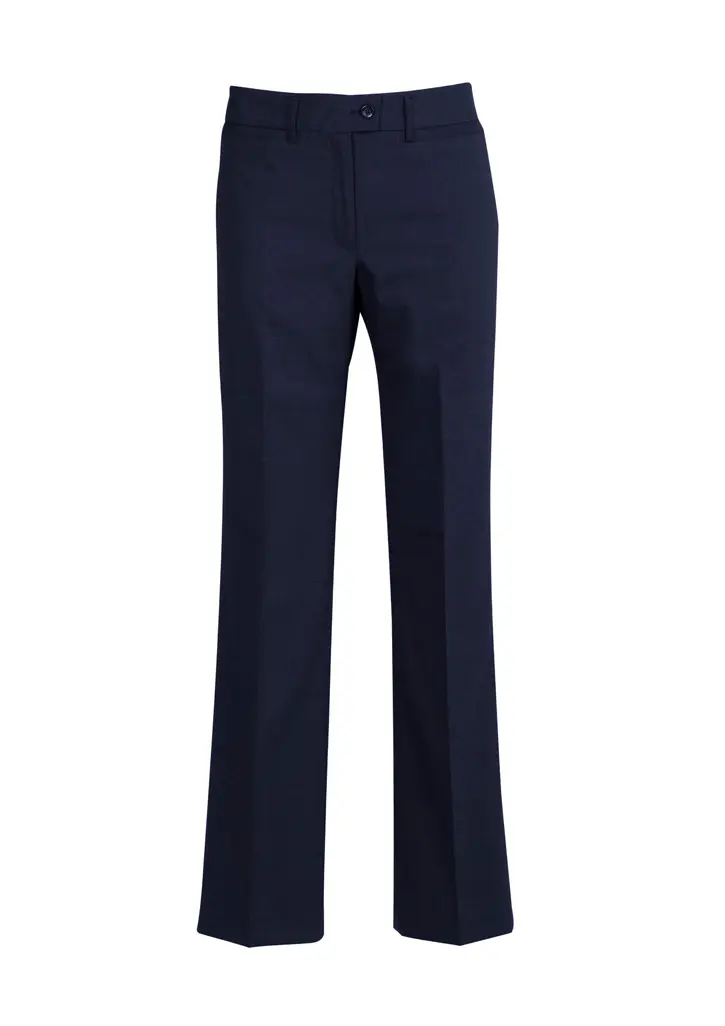 Biz Corporates Comfort Wool Stretch Womens Relaxed Pant in Navy