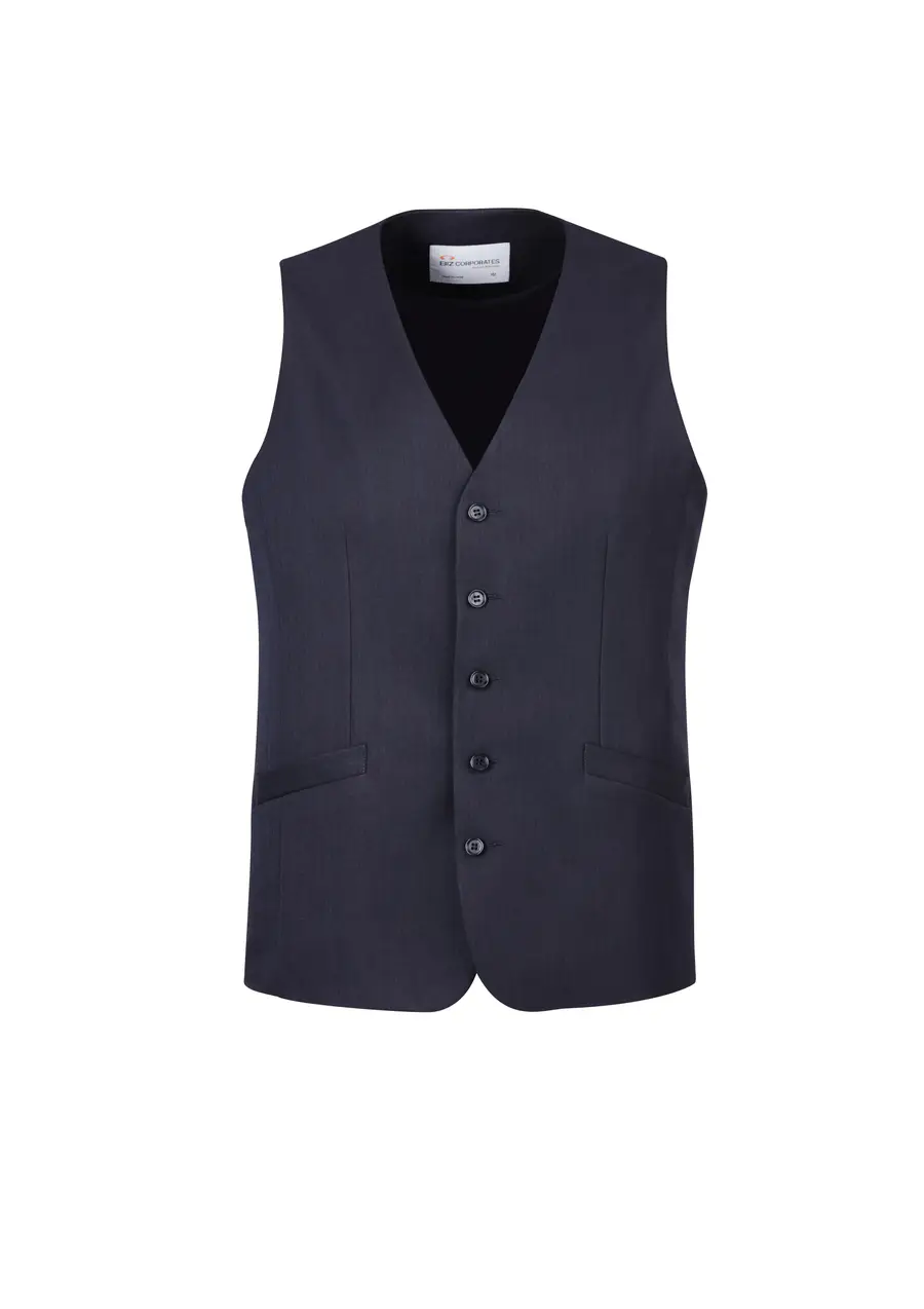 Biz Corporates Cool Stretch Mens Longline Vest in Navy