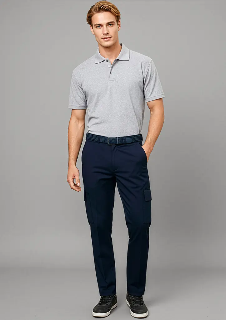 Biz Collection Mens Detroit Cargo Pant in Navy