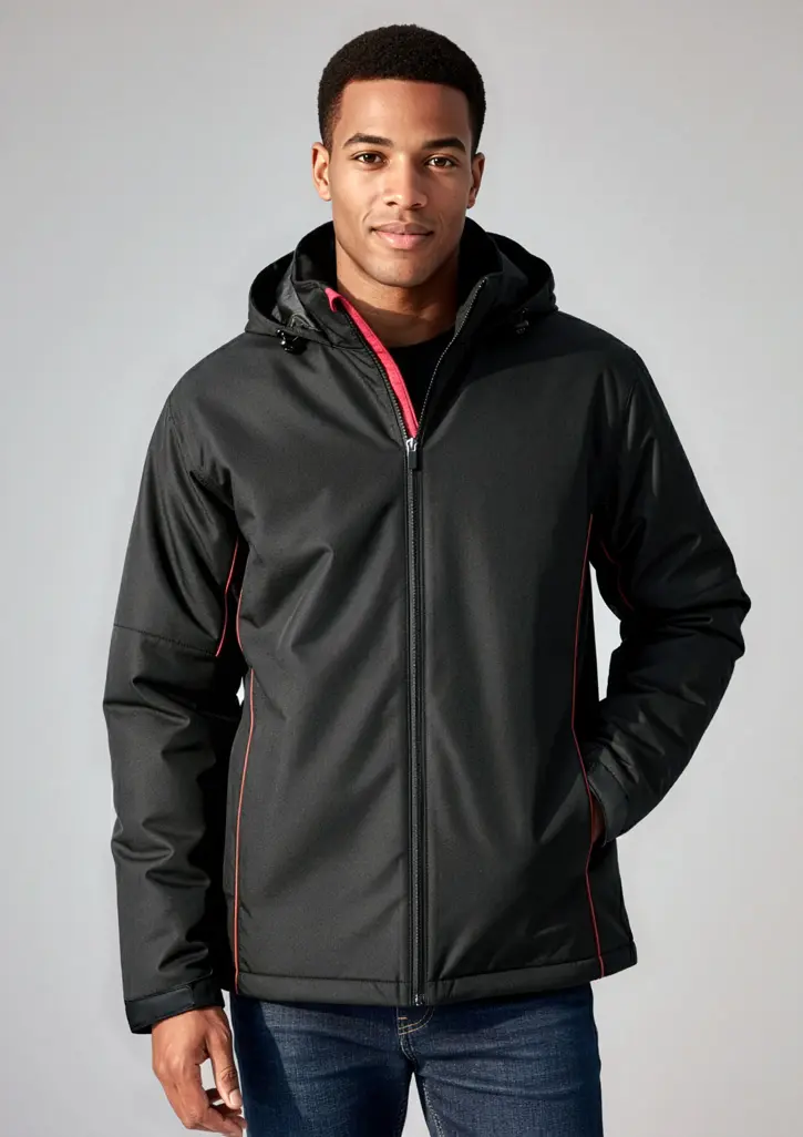 Biz Collection Razor Adults Insulated Jacket in Black/Red