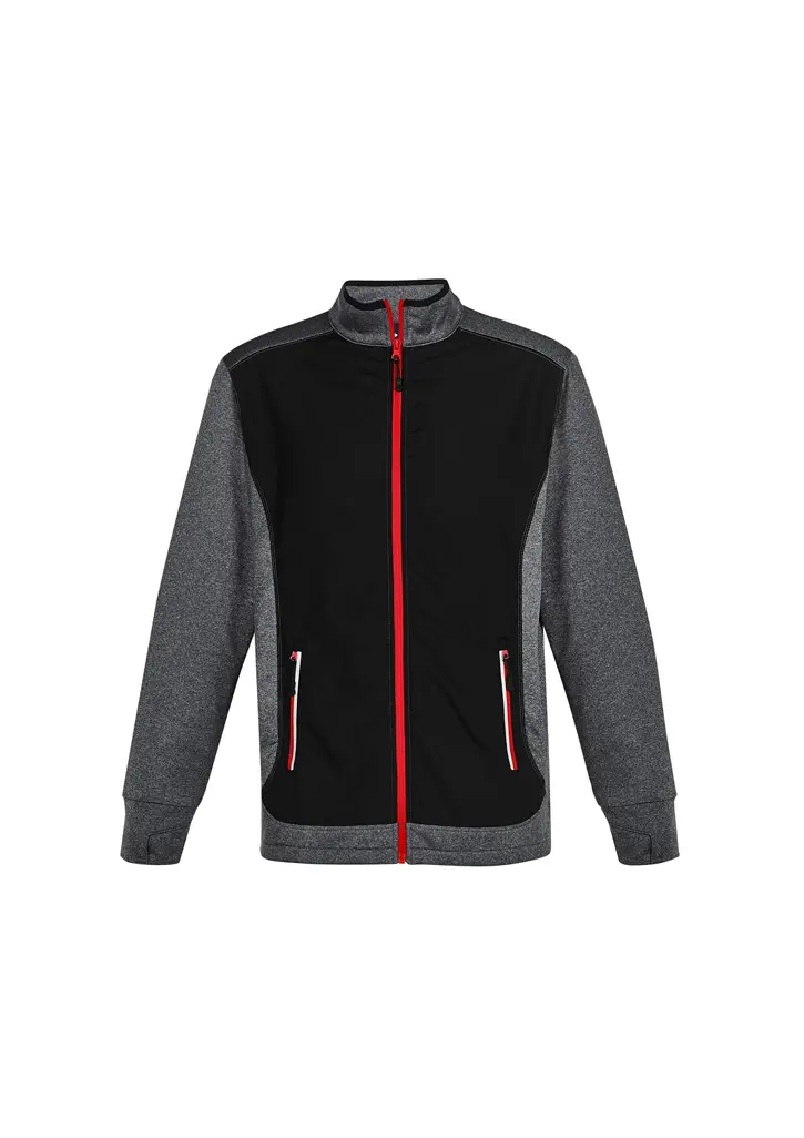 Biz Collection Mens Aspen Hybrid Jacket in Grey/Black/Red