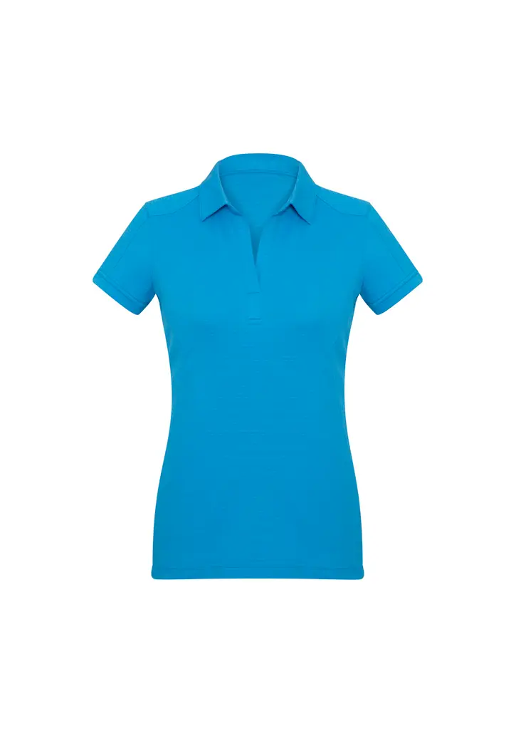 Biz Collection Profile Womens Short Sleeve Polo in Cyan