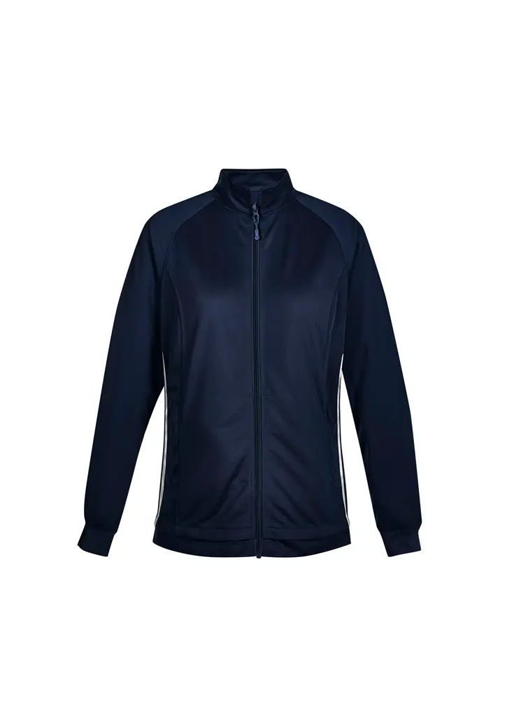 Biz Collection Ladies Ace Warm Up Jacket in Navy/White