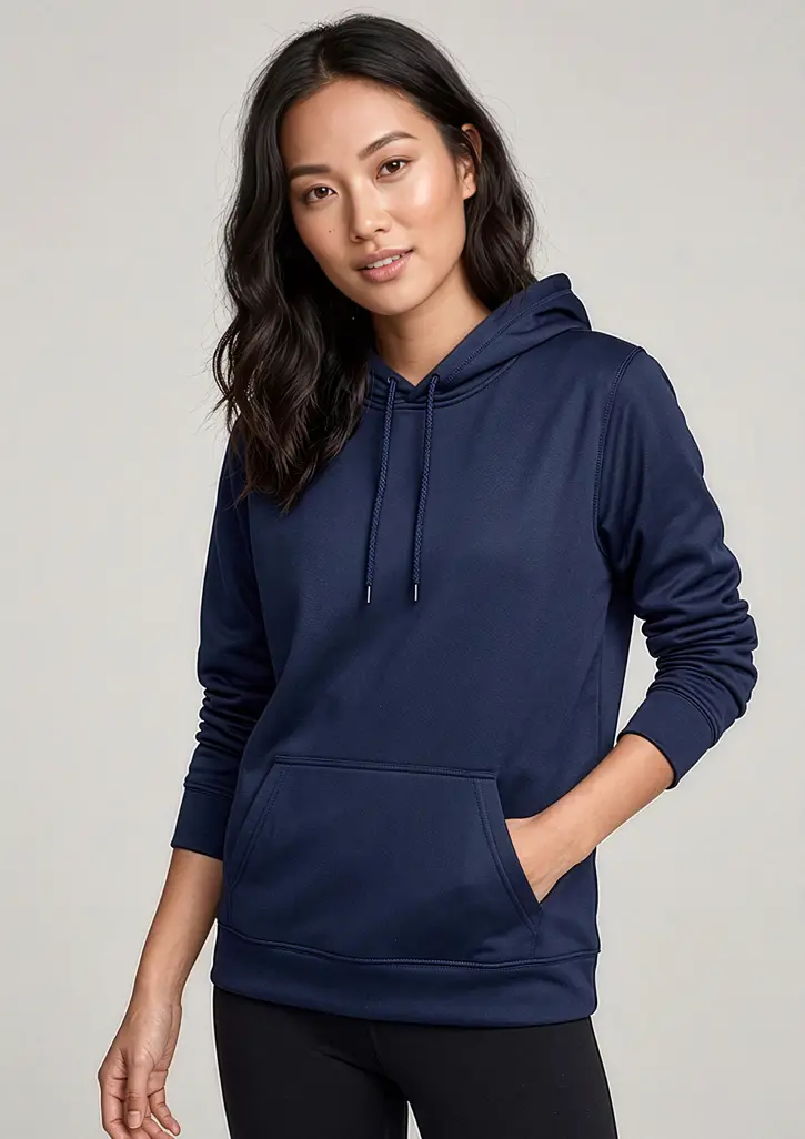 Biz Collection Ladies Hype Pull-On Hoodie in Navy