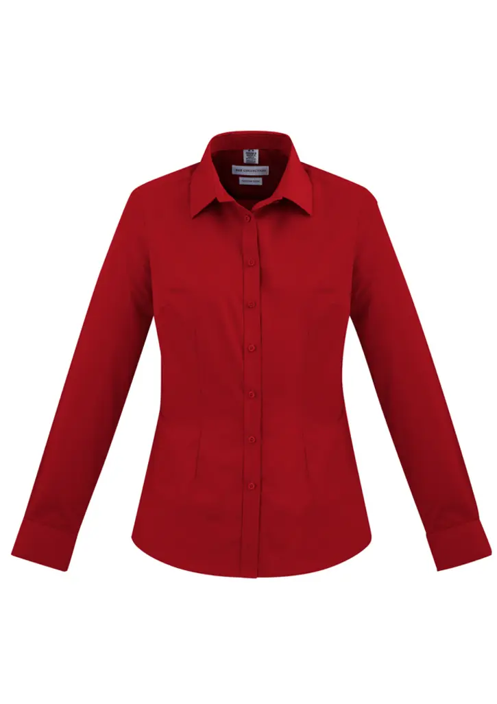Biz Collection London Womens Long Sleeve Shirt in Red
