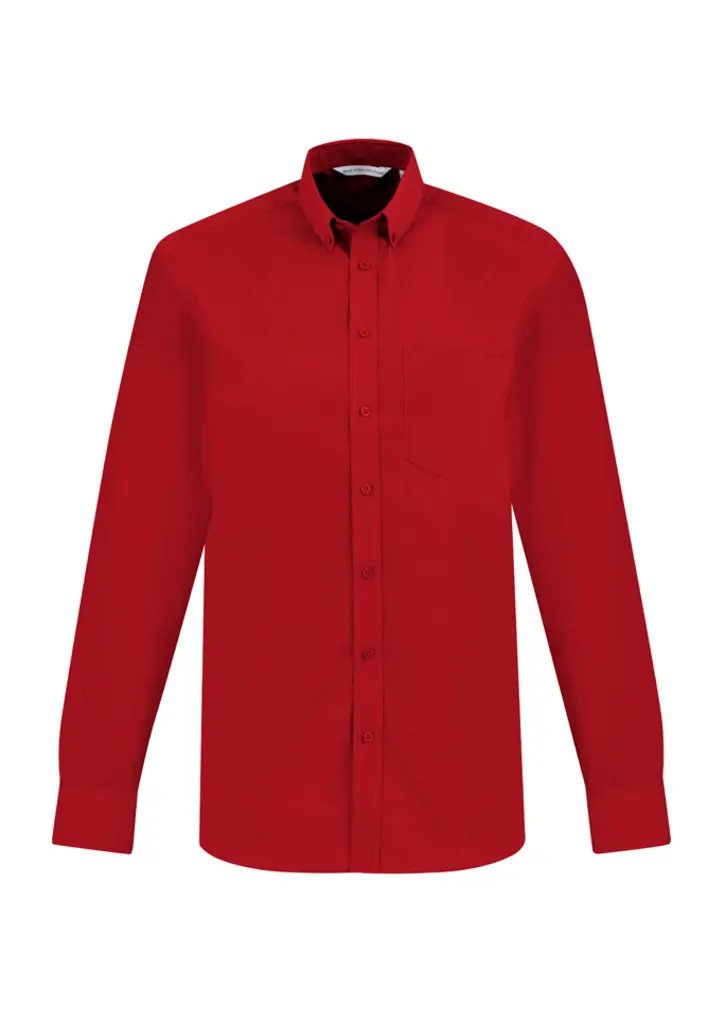 Biz Collection London Mens Long Sleeve Shirt in Red