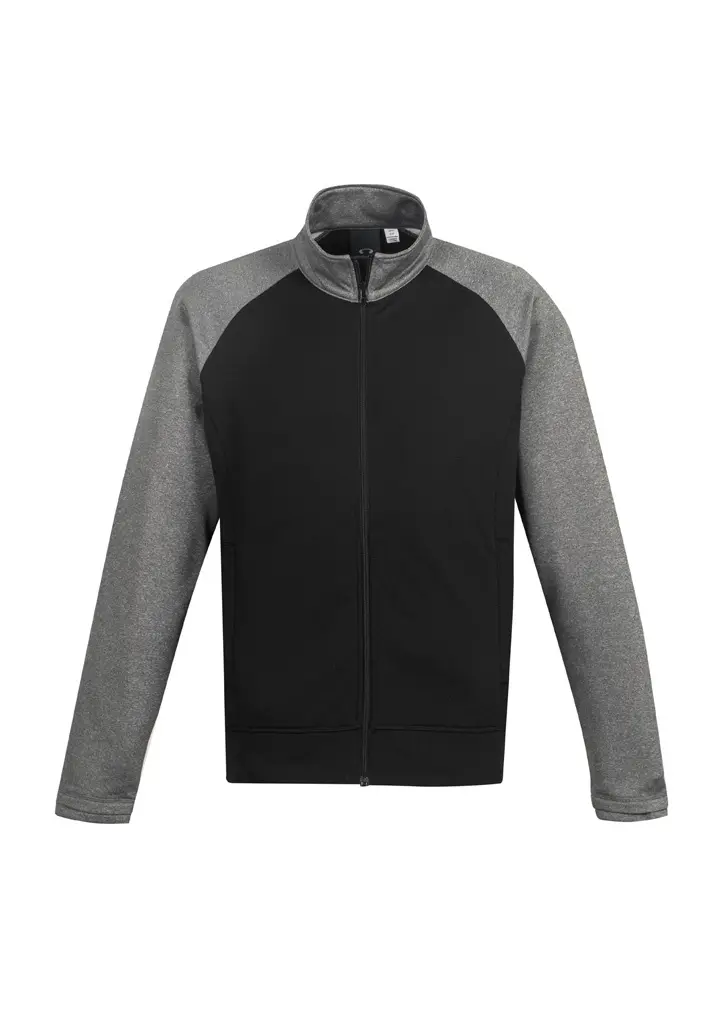 Biz Collection Hype Mens Two Tone Jacket in Black/Grey Marle