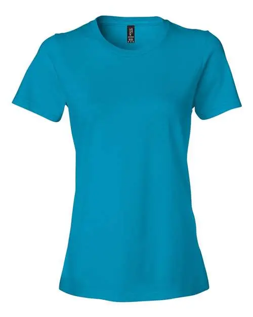 Gildan Women's Softstyle Lightweight T-Shirt in Caribbean Blue