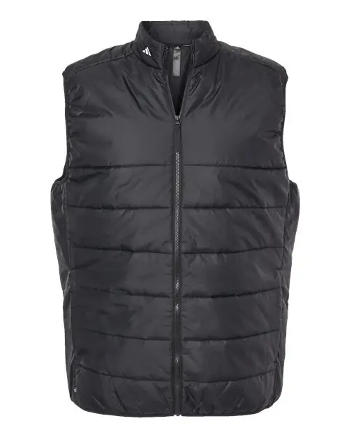 Adidas Men's Puffer Full-Zip Vest in Black