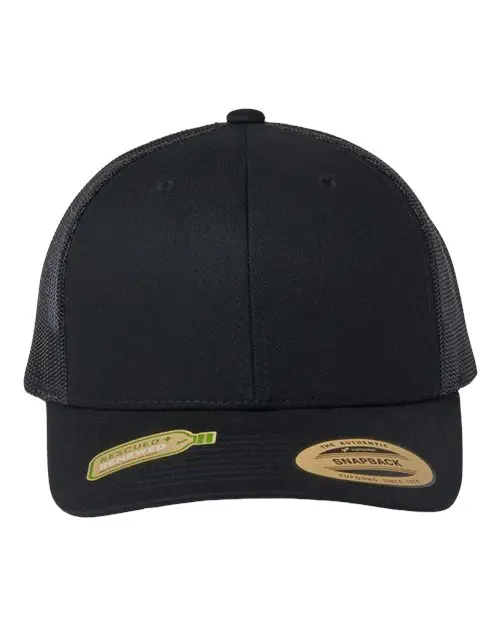 Yupoong (YP Classics) Sustainable Retro Trucker Cap in Black