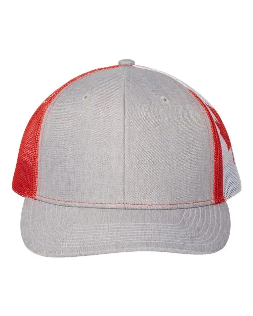 Kati Printed Mesh Trucker Cap in Heather Grey/ Canada Flag