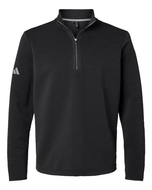 Adidas Men's Spacer Quarter-Zip Pullover in Black