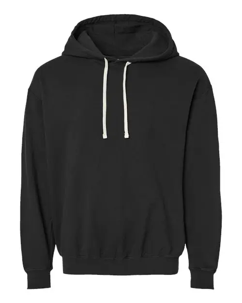 Comfort Colors Unisex Garment-Dyed Lightweight Hooded Sweatshirt in Black
