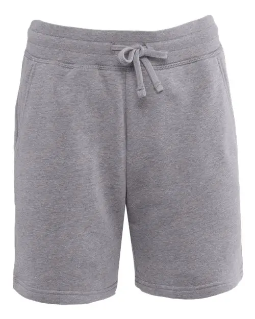 Next Level Unisex Fleece Sweat Shorts in Heather Grey