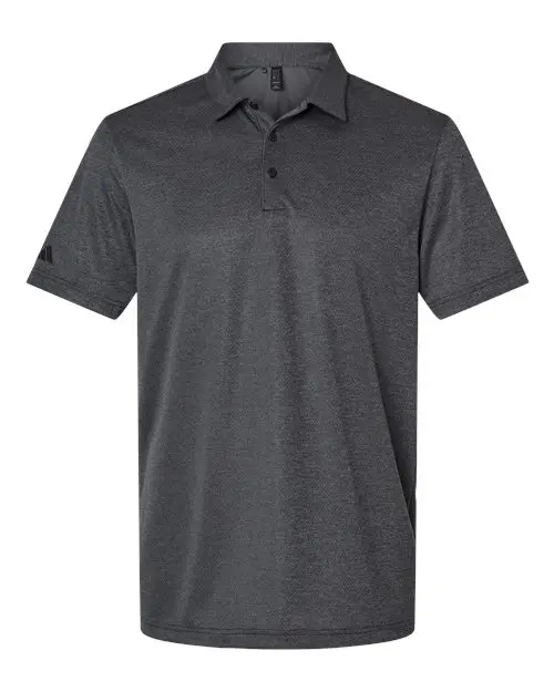 Adidas Men's Space Dyed Polo in Black Melange