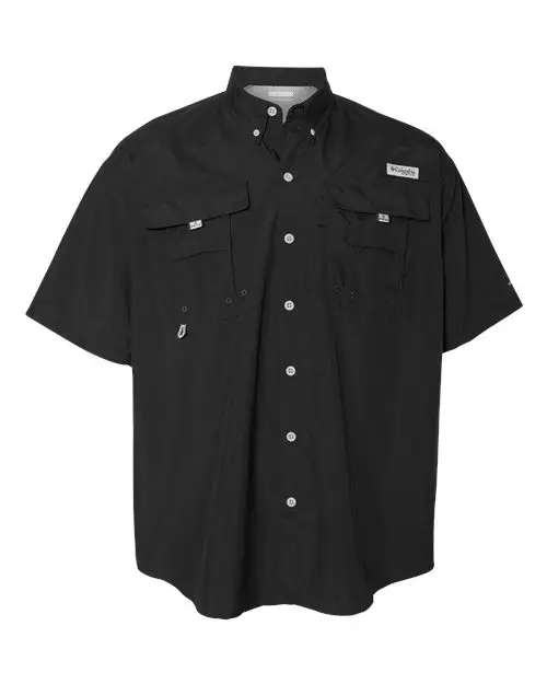 Columbia Men's PFG Bahama II Short Sleeve Shirt in Black