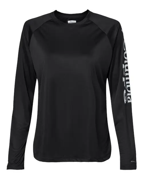 Columbia Women's PFG Tidal Tee II Long Sleeve in Black/ Cirrus Grey