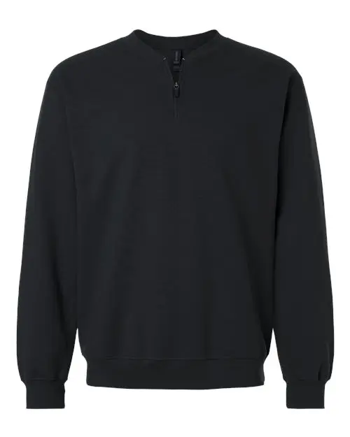 Gildan Unisex Softstyle Midweight Quarter-Zip Sweatshirt in Black