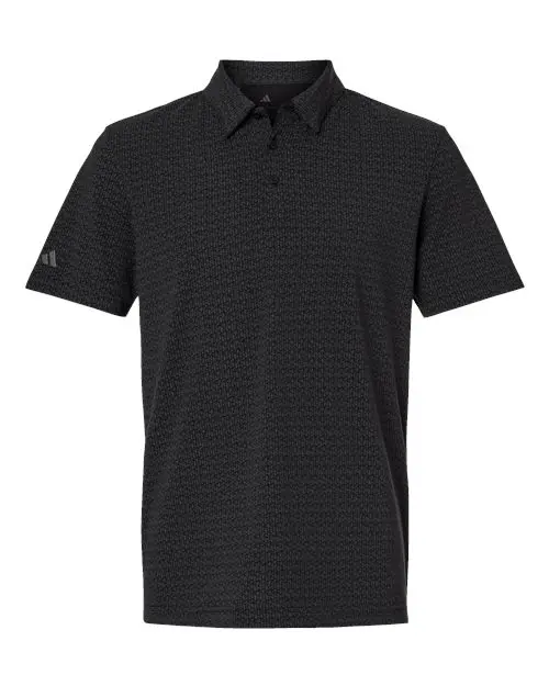 Adidas Men's Blended Printed Polo in Black