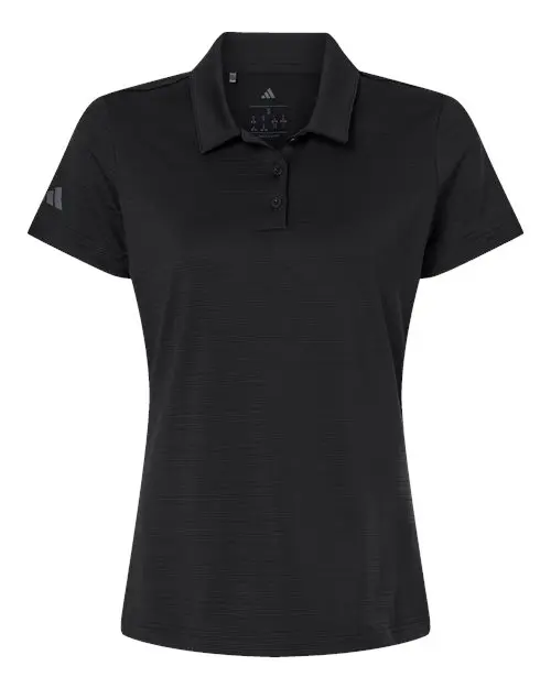 Adidas Women's Textured Stripe Polo in Black