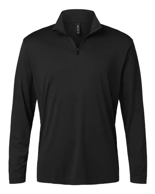 AllPro Men's Pro-Lock Performance Quarter-Zip Pullover in Black