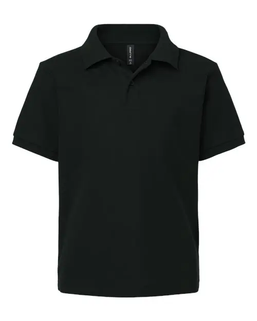 AllPro Youth Pique Polo in Black
