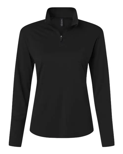 AllPro Women's Pro-Lock Performance Quarter-Zip Pullover in Black