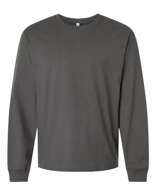 Bella + Canvas Unisex 7.5 oz Heavyweight Long Sleeve Tee in Asphalt