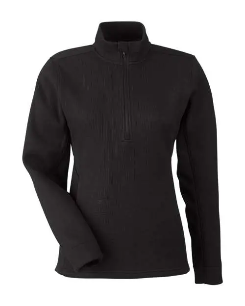 Spyder Women's Constant Canyon Quarter-Zip Pullover in Black