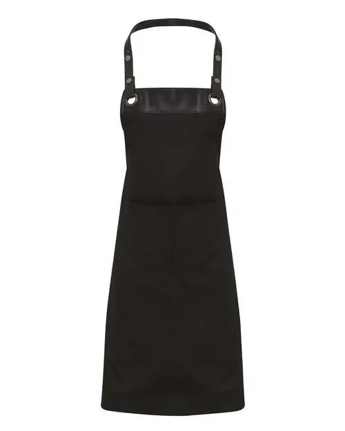 Artisan Collection by Reprime Espresso Bib Apron in Black/ Black