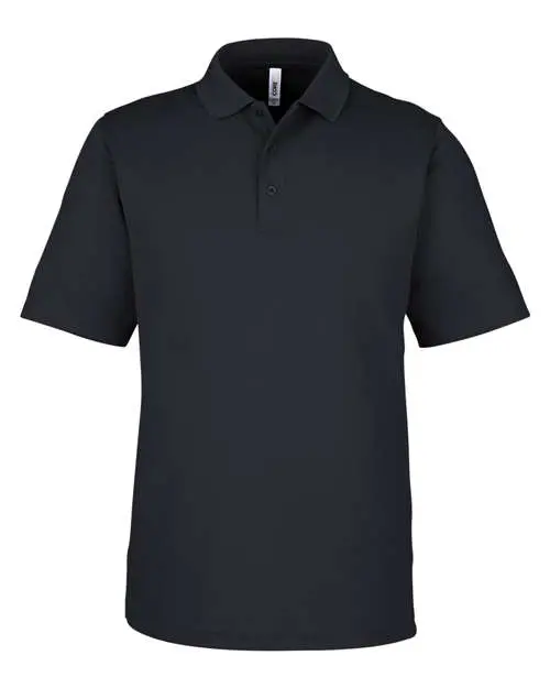 Core365 Men's Market Snag Protect Mesh Polo in Black