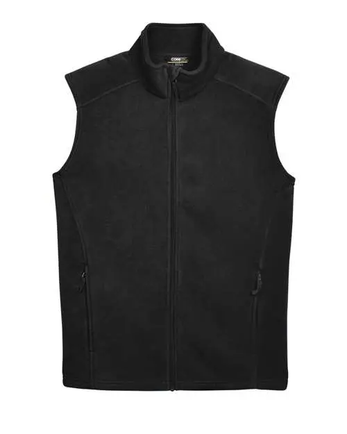 Core365 Men's Journey Fleece Vest in Black