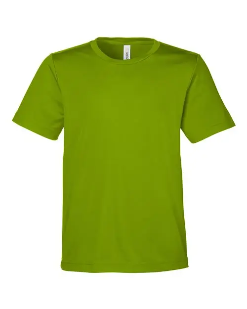 Core365 Youth Capital Performance T-Shirt in Acid Green