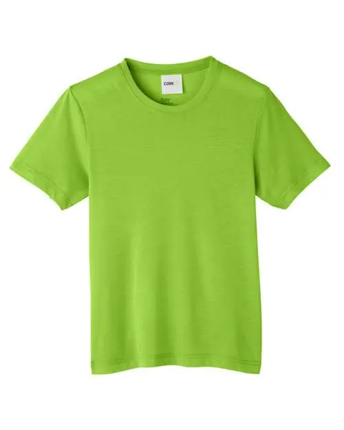 Core365 Youth Fusion ChromaSoft Performance T-Shirt in Acid Green