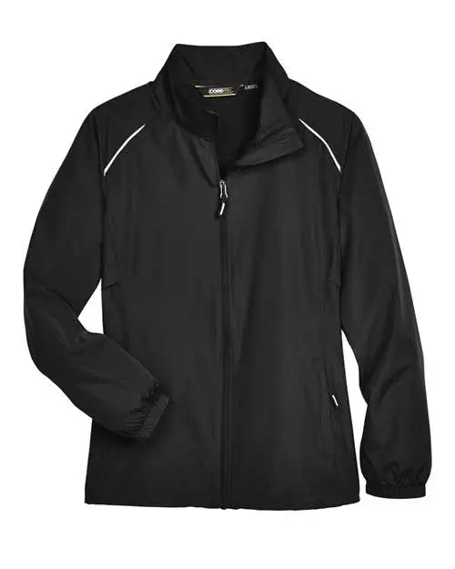 Core365 Women's Techno Lite Motivate Unlined Lightweight Jacket in Black