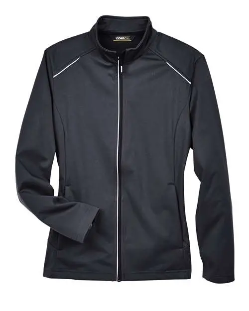 Core365 Women's Techno Lite Three-Layer Knit Tech-Shell in Black