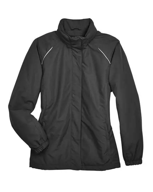 Core365 Women's Profile Fleece-Lined All-Season Jacket in Black