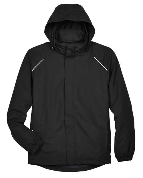 Core365 Men's Profile Fleece-Lined All-Season Jacket in Black