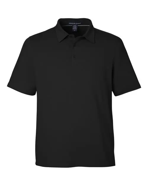 Devon & Jones Men's Raleigh Stretch Polo in Black