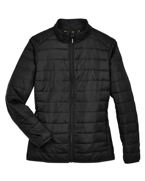 Core365 Women's Prevail Packable Puffer Jacket in Black