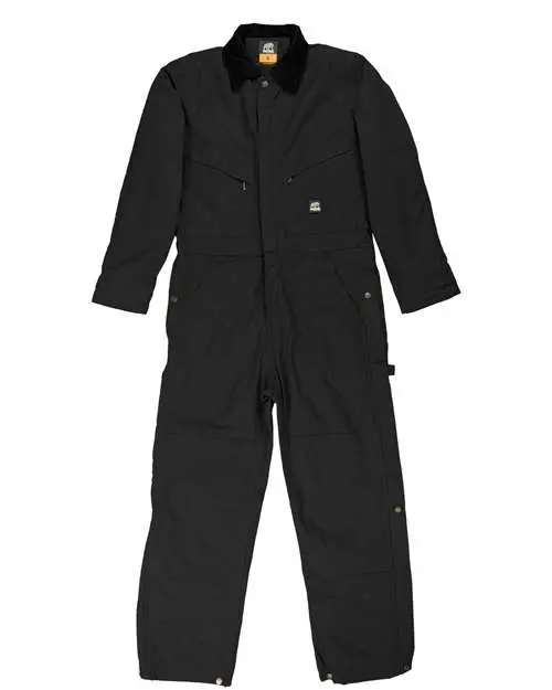 Berne Apparel Men's Heritage Duck Insulated Coverall in Black