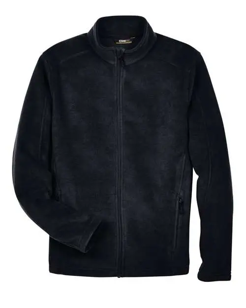 Core365 Men's Tall Journey Fleece Jacket in Black
