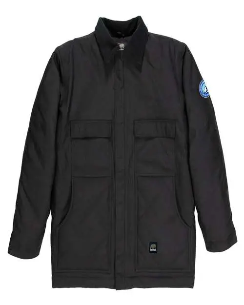 Berne Apparel Men's Tall Icecap Insulated Chore Coat in Black