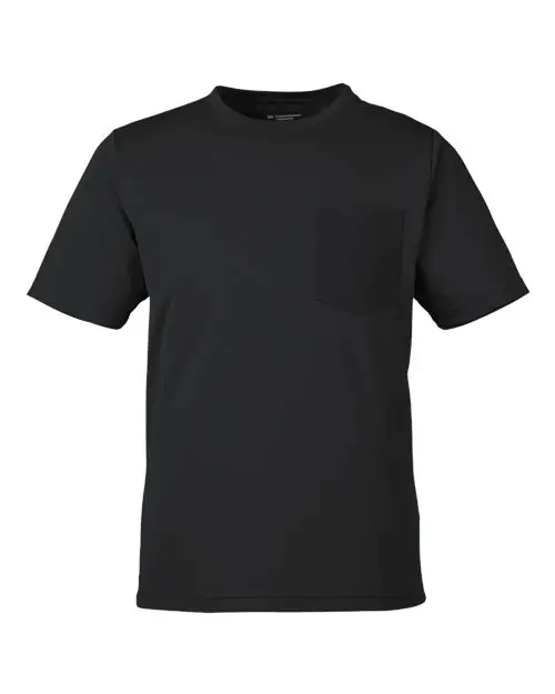 Harriton Unisex Charge Snag and Soil Protect T-Shirt in Black