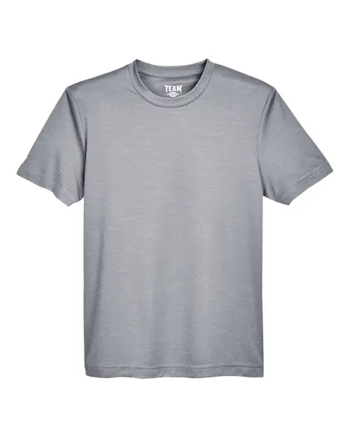 Team 365 Youth Sonic Heather Performance T-Shirt in Athletic Heather