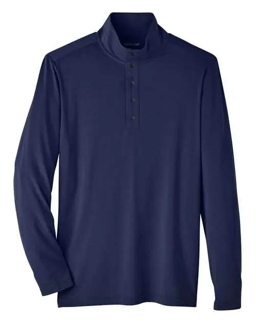 North End Men's JAQ Stretch Performance Snap-Neck Pullover in Classic Navy