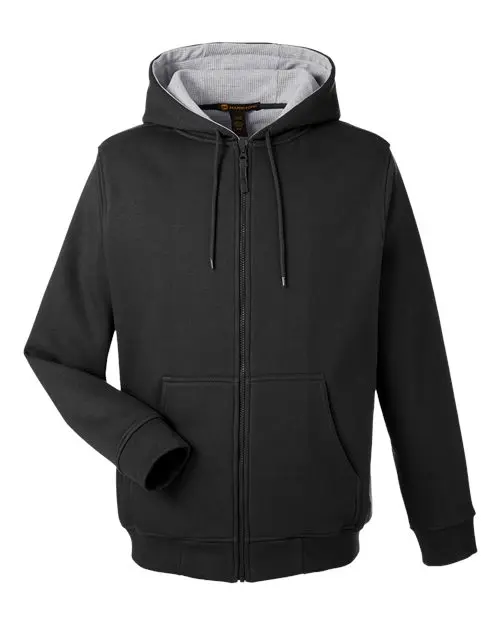 Harriton Unisex Tall ClimaBloc Lined Heavyweight Hooded Sweatshirt in Black