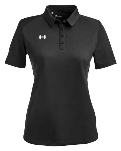 Under Armour Women's Tech Polo in Black/ White