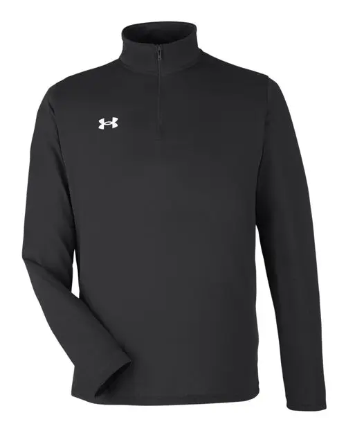 Under Armour Men's Team Tech Quarter-Zip Pullover in Black/ White